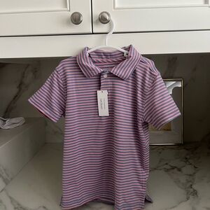 Crewcuts Kids Polo with Pink and Blue Stripes